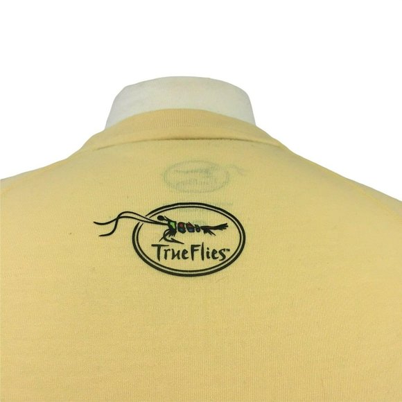 Trueflies Fly Fishing Shirt Mens M Yellow Blue Breathable L/S Medium - Picture 10 of 12